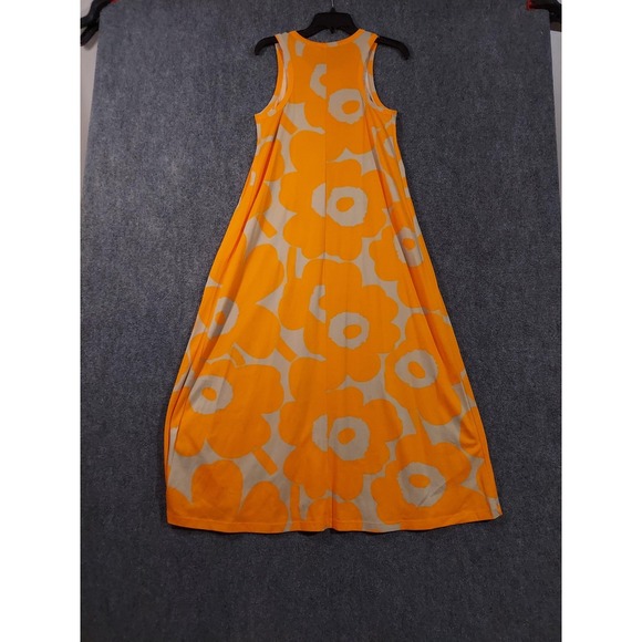 Marimekko Dress Womens XS Orange Unikko Sleeveless A-Line Maxi  Anthropologie Dresses